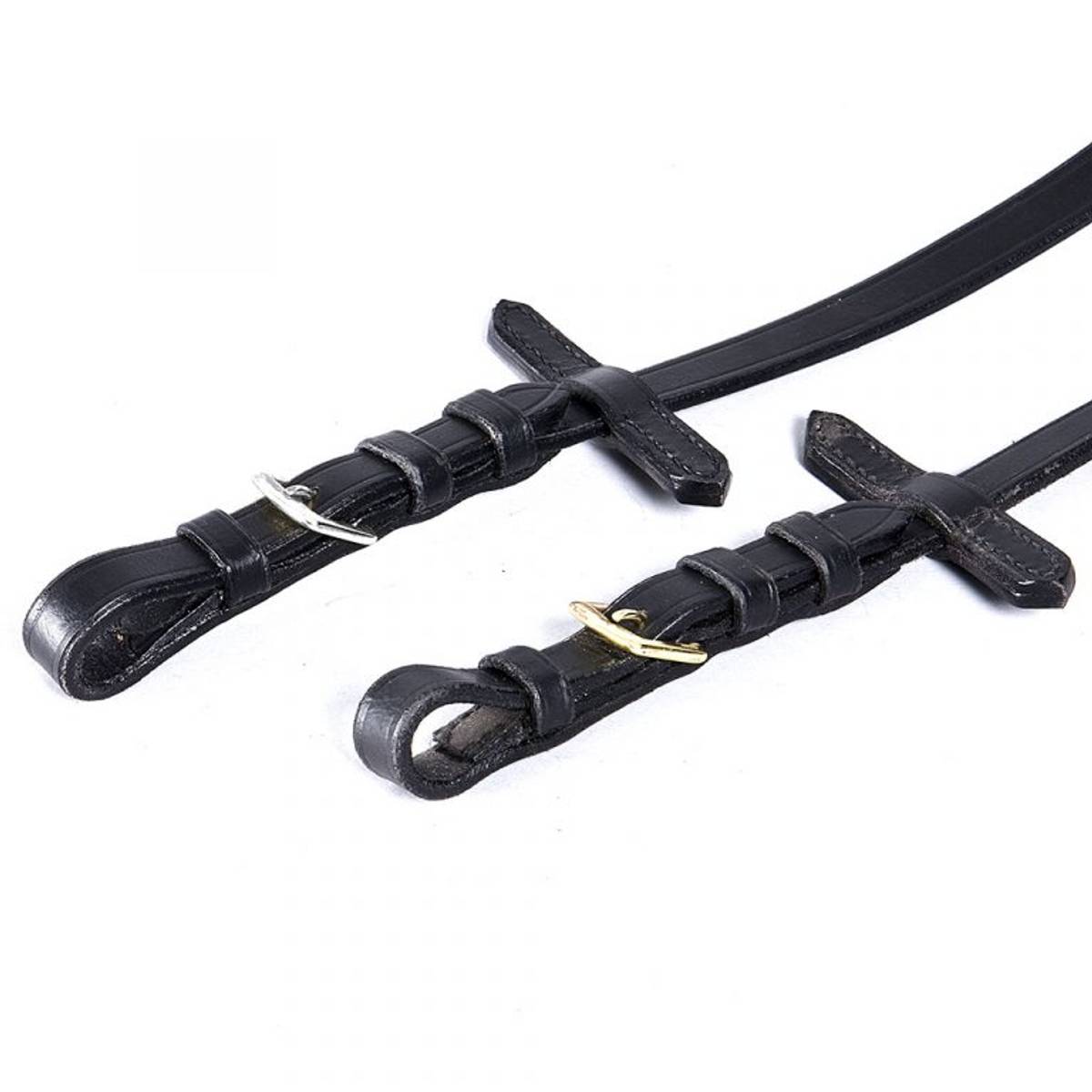 Glatte gummitøyler med nylonkjerne SVART